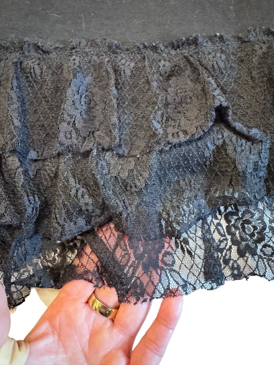 Umgee Black Sleeveless Flared Lace Trim Tank Top Size 1X - Picture 7 of 10